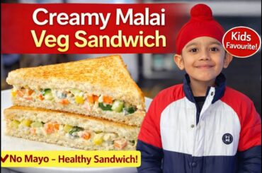 Malai Veg Sandwich Recipe| no mayo,healthy recipe #viralfood