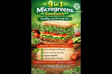 Microgreens | Effortless Recipes | Kids Special | Power Packed 9 in 1 Microgreens Sandwich!!!