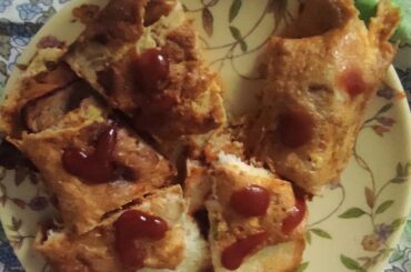 how to make masala bread omlette/ bread sandwich/healthy snack