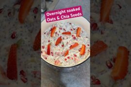 Overnight soaked Oats Chia seeds recipe |super healthy breakfast #overnightoatsrecipe #telugushorts