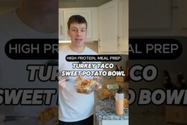 Turkey Taco Sweet Potato Bowl High Protein Meal Prep Recipe #shorts