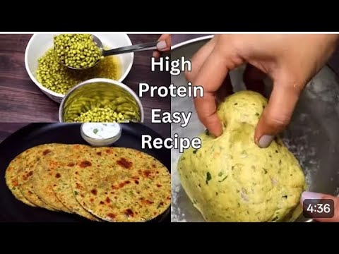 Easy Protein Rich Simple Healthy Breakfast/Dinner/Lunch Recipe | Moong Paratha | Healthy lunchbox Easy Protein Rich Simple Healthy Breakfast/Dinner/Lunch Recipe | Moong Paratha | Healthy lunchbox