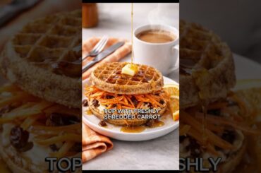 Carrot Cake Waffle Breakfast Sandwich in 5 Minutes | Easy American Breakfast