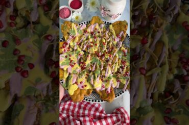 Easy Holi Party Snack Idea | Palak Patta Chaat with Flavoured Dahi