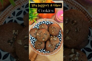 Atta Banana Cookies with Jaggery | Eggless Healthy Cookie Recipe No Maida! No Sugar Banana Cookies