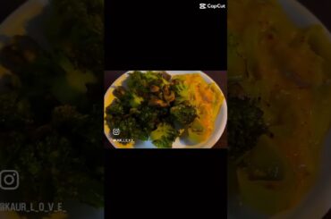 High protein roasted broccoli & mushroom salad recipe