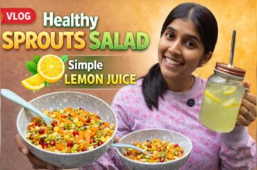 Easy Healthy Sprouts Salad Recipe + Fresh Lemon Juice | Quick Diet Recipe | ArpiSona Dairies