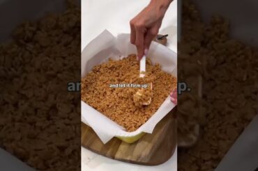 Peanut Butter Crispy Treat #recipe #easyrecipe #baking#cooking #cookies