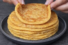 Magic Sesame Flatbread Ready in 5 Mins | High Protein, Gluten Free (2 ingredient)