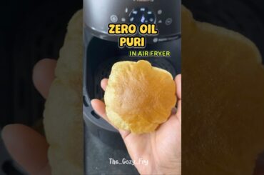 Zero Oil Puri in Airfryer | Healthy Crispy Puri Without Frying #shorts
