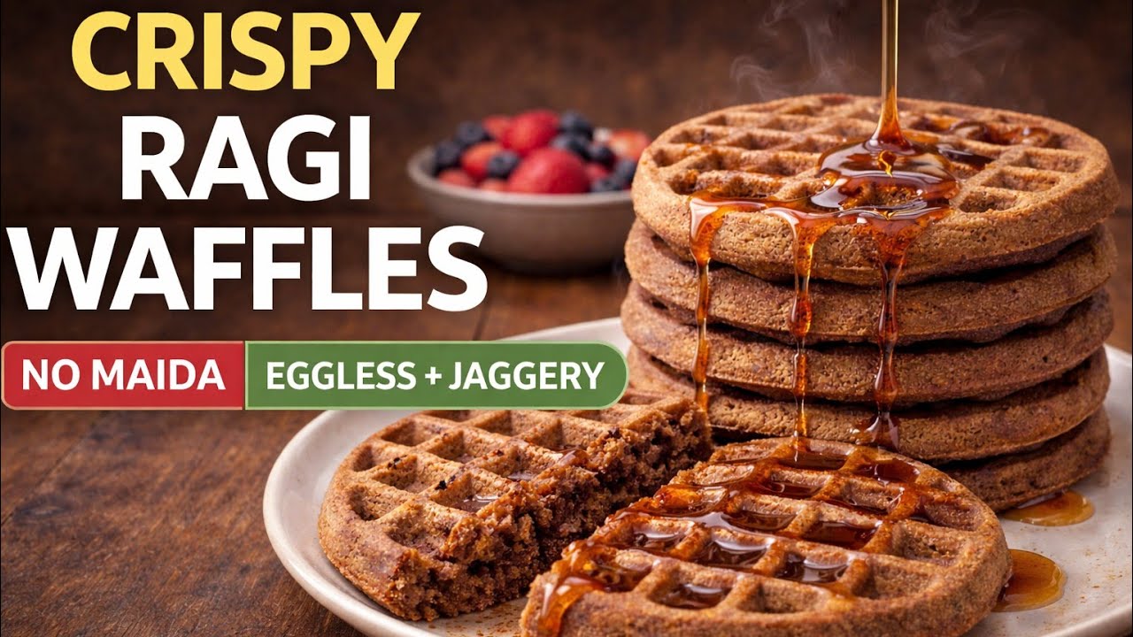 Eggless Waffles recipe | Crispy Outside Soft Inside | Healthy Breakfast Eggless Waffles recipe | Crispy Outside Soft Inside | Healthy Breakfast