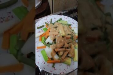 #vegetarianfood #menufordiet  delicious vegetarian food gado gado