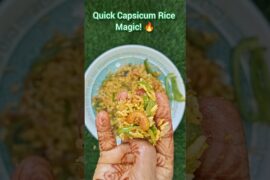 Healthy & Tasty Capsicum Rice in 60 Seconds | Easy Lunch Recipe #Shorts
