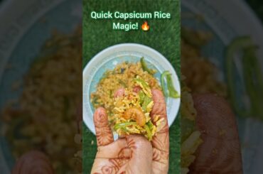 Healthy & Tasty Capsicum Rice in 60 Seconds | Easy Lunch Recipe #Shorts