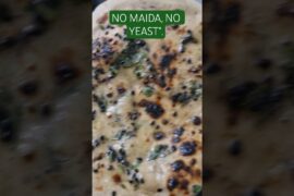 Restaurant Style Wheat Naan at Home - 100% Atta Naan without Maida #shorts #viral #youtubeshorts
