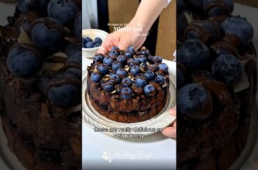 Healthy Cake Blueberry Dark Chocolate Baked Oatmeal | Easy & Delicious #recipe #healthyfood