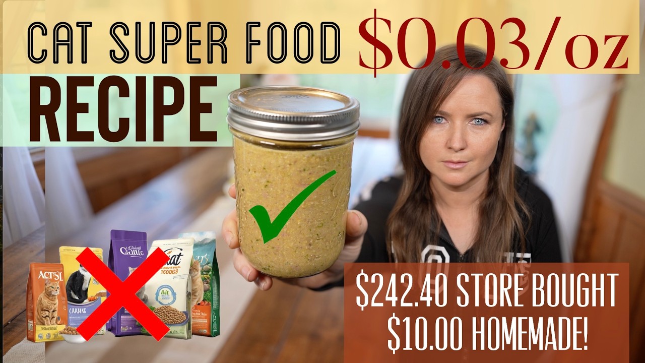 Easy Cat Super Food Recipe for $0.03/oz ! Healthier & Cheaper Than Store Brands! Easy Cat Super Food Recipe for $0.03/oz ! Healthier & Cheaper Than Store Brands!