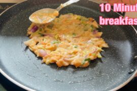 Instant Healthy Breakfast recipe In just 10 Minutes/ Quick healthy breakfast/ weight loss Breakfast