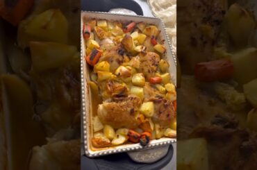 Crispy Lemon Garlic Chicken Thighs | Easy Sheet Pan Dinner  #recipe #iftar #healthy