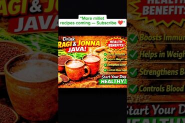 Weight Loss + Energy Boost! Ragi & Jonna Java Recipe #trending #youtubeshorts #viral #food  #ragi