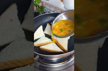 Healthy Bread Omelette Recipe for Breakfast #youtubeshorts