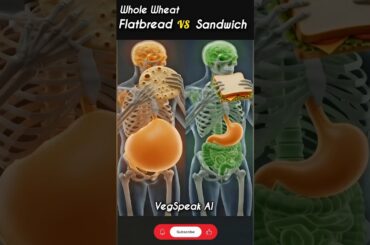 Whole Wheat Flatbread vs Sandwich | Food Comparison #shorts #fact  #health