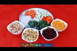 High Protein Salad Recipe (Whole Grains And Vegetables Healthy Salad