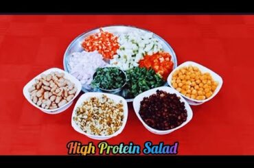 High Protein Salad Recipe (Whole Grains And Vegetables Healthy Salad