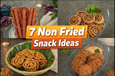 7 Types of Baked and Healthy Snack ideas| No Gluten| Less or No Oil Savoury Snacks | Non Fried Snack