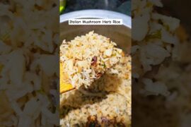 Italian Mushroom Herb Rice recipe | Healthy dinner recipes #herbrice #italianrecipes #italianfood