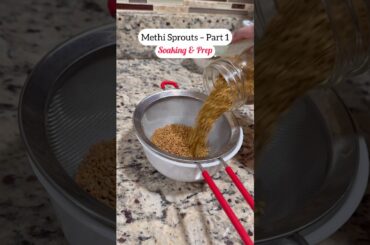 Methi Sprouts | Healthy Fenugreek Sprouting Process | Part 1 #methisprouts #youtubeshorts #shorts