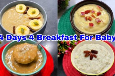 4 Healthy Breakfast For Baby 1-5 Years | Baby Food Recipes For 1-5 | Healthy Food Bites