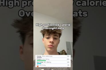 High protien low calorie overnight oats #gym #highprotein #lowcalorie #nutrition #recipe #lowcal