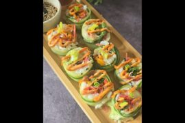 Holi Special Snacks Recipe |  Cucumber Sushi #japanesefood #healthysnacks#holispecial #youtubeshorts