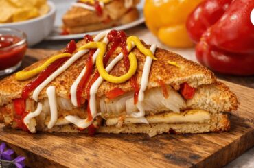 Homemade Paneer Sandwich | Street Style Recipe for Breakfast