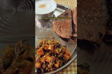 Simple Indian Lunch Thali | Ragi Roti & Sprouted Math | Healthy Ghar Ka Khana