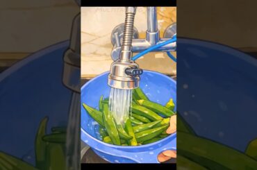 Today’s  healthy Lunch Menu | Rice, Sambar & Veg Fry | Easy South Indian#aesthetic #BhendiSambar