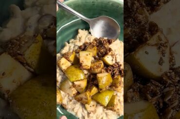 Protein Oats&Pears #healthy #easyrecipe #recipe #protein #oats #breakfast #cooking #shorts #airfryer