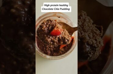 Delicious Healthy Chocolate Chia Pudding | creamy, high fiber & high protein #youtubeshorts #shorts