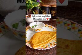 High Protein Moong Dal Chilla | Healthy Breakfast Recipe | Weight Loss & Muscle Gain Food #dietmeal