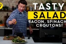 A Proper TASTY Crispy Bacon & Spinach Salad | Jamie Oliver