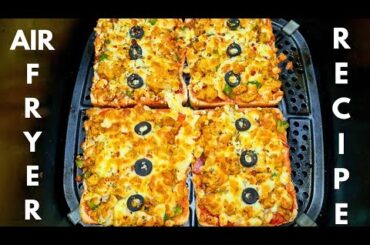 Air Fryer  Bread Pizza | Quick And Easy Snack | Ramadan Special Recipe