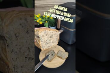 Easy Air Fryer Spelt Bread No Knead, With Seeds #SpeltBread #AirFryerBread #NoKneadBread