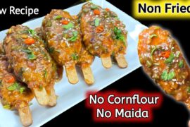 Non Fried Veg Manchurian Sticks | Kids Recipe | Healthy Snacks Recipes | Tiffin Recipe | Manchurian