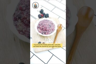 10 Month Baby Healthy Breakfast | Oats, Berries & Flaxseed  @LittleBitesKitchen-r8m