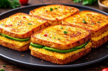 Breakfast idea for every day | New egg toast recipe in 5 minutes! Quick and delicious!