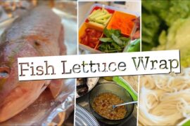 Healthy Lunch Recipes: Fresh Fish Wraps with Noodles & Herbs