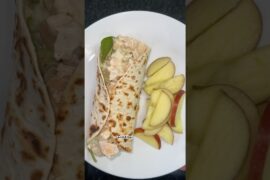Protein & Fiber packed buffalo ranch chicken wrap quick and easy healthy meal idea