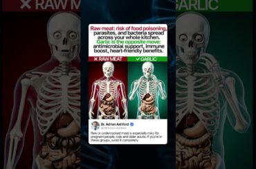 Raw Meat VS Garlic | What Happens Inside Your Body #facts #food #health