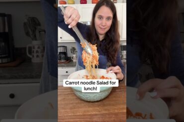 How to make an easy - healthy carrot- noodle salad #ytshorts #food #healthy #eating #recipe #howto